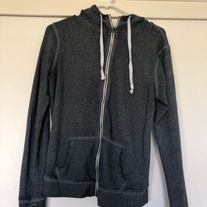 Simple grey zip up hoodie